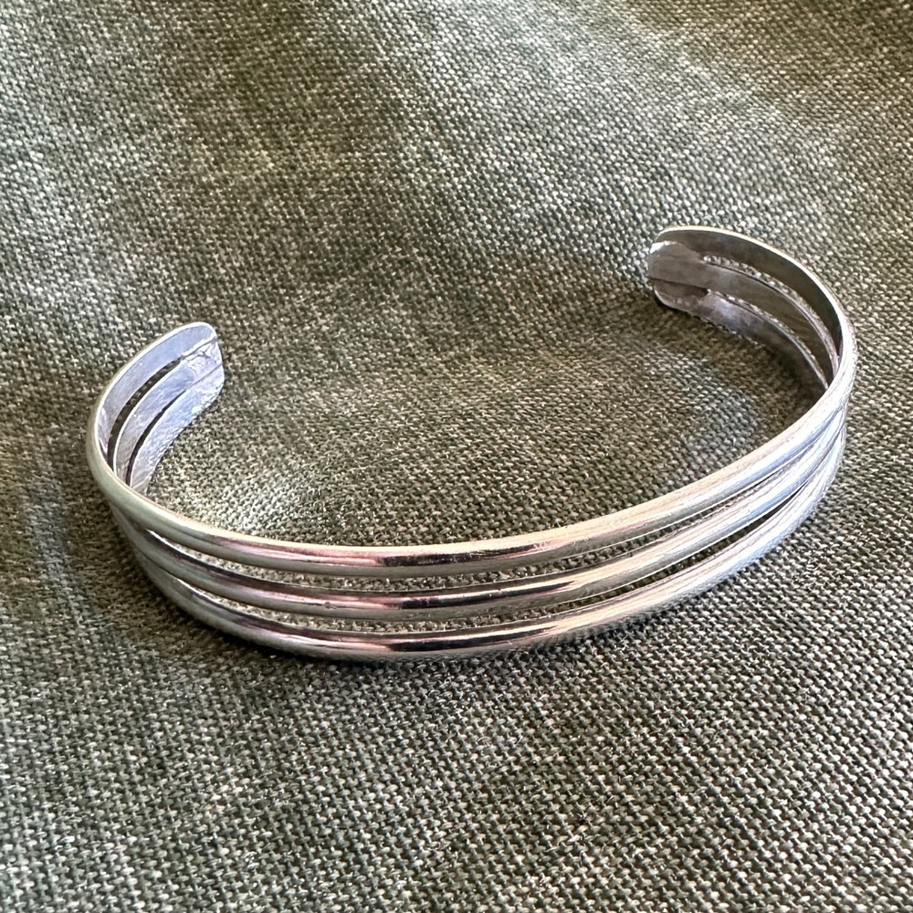 Vintage 1970’s Navajo “AH” Artist Sterling Silver Cuff